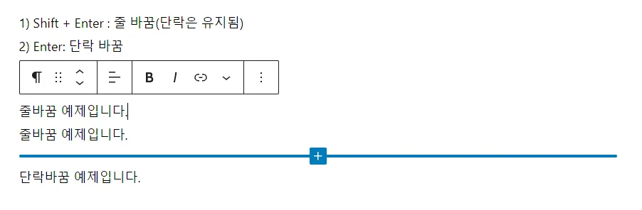 워드프레스 단락 구분선